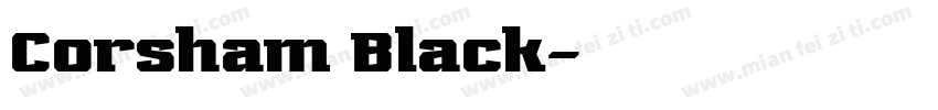 Corsham Black字体转换